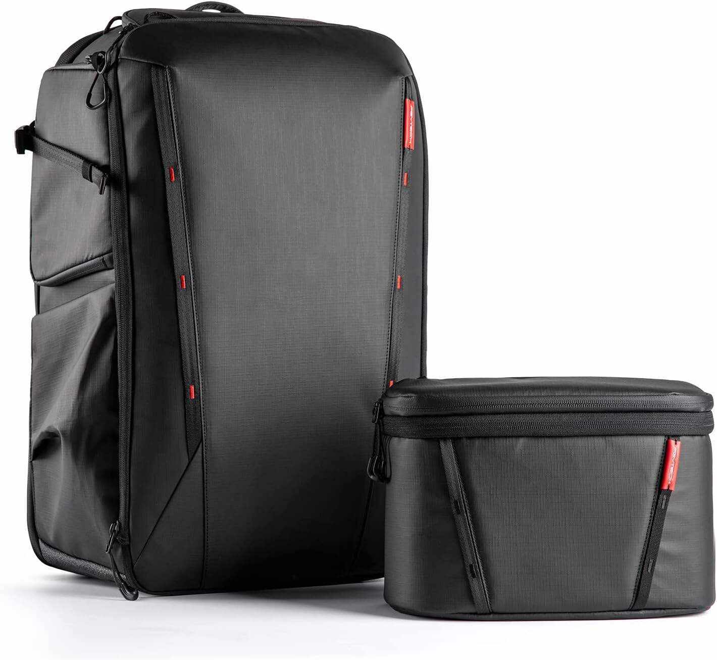 PGYTECH OneMo 2 35L-45L Camera Backpack with Shoulder Bag for 17“ Laptop for Photographers, Waterproof DSLR Backpack for Canon/Nikon/Sony, Drone Backpack for DJI Mini 3 Pro/Mavic 3/ FPV, Black