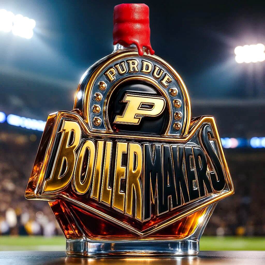 Purdue Boilermakers Whiskey Bottle