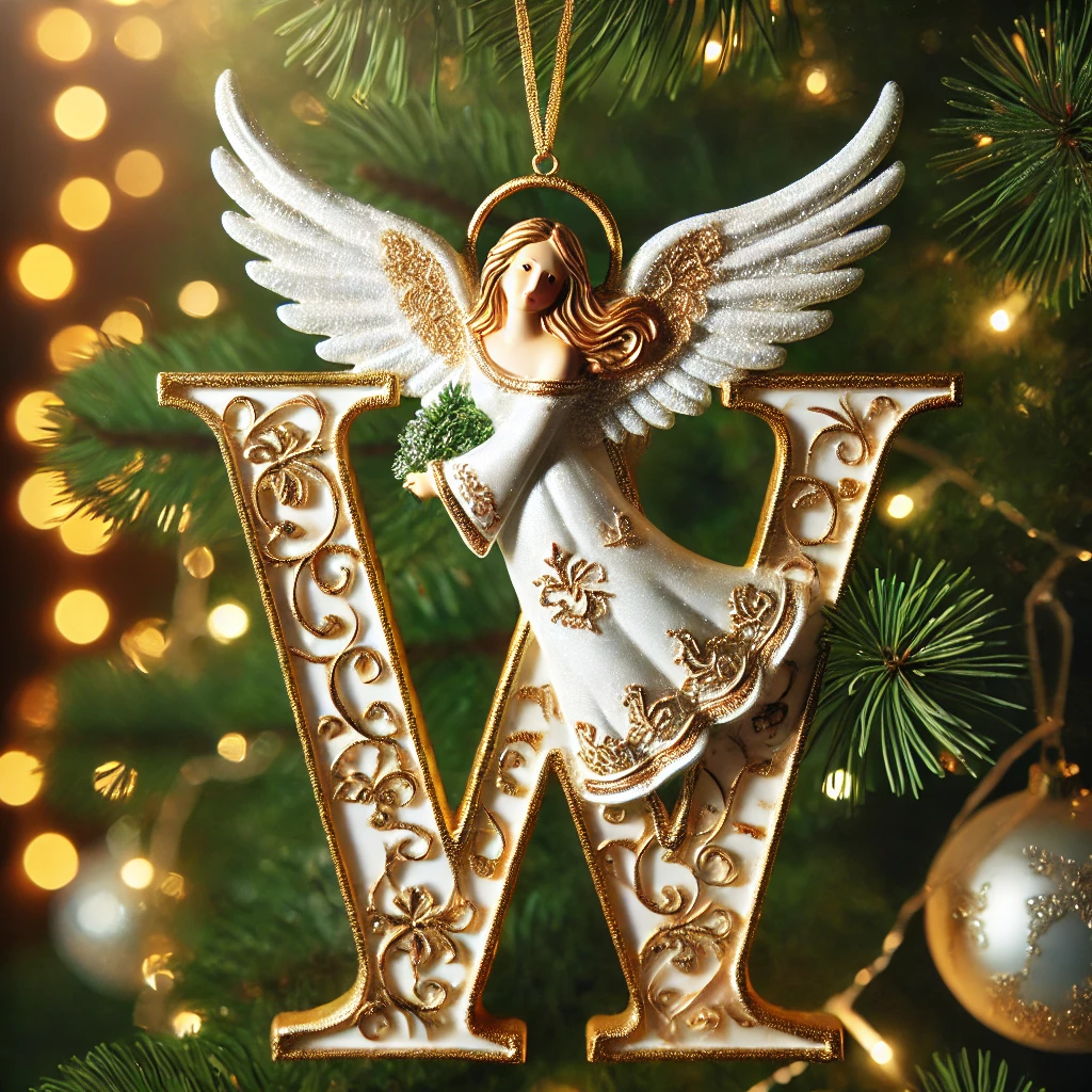 Angel Letter Christmas Tree Ornament