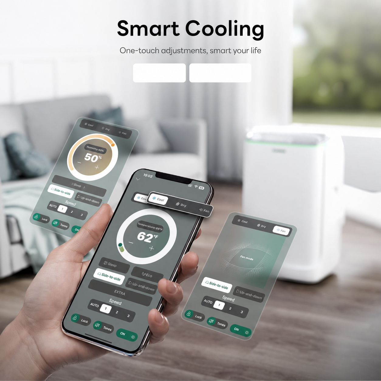 🔥Clearance Sale🔥14,000 BTU Dual Hose Portable AC – Smart Inverter Cooling for Rooms Up to 500 sq. ft.