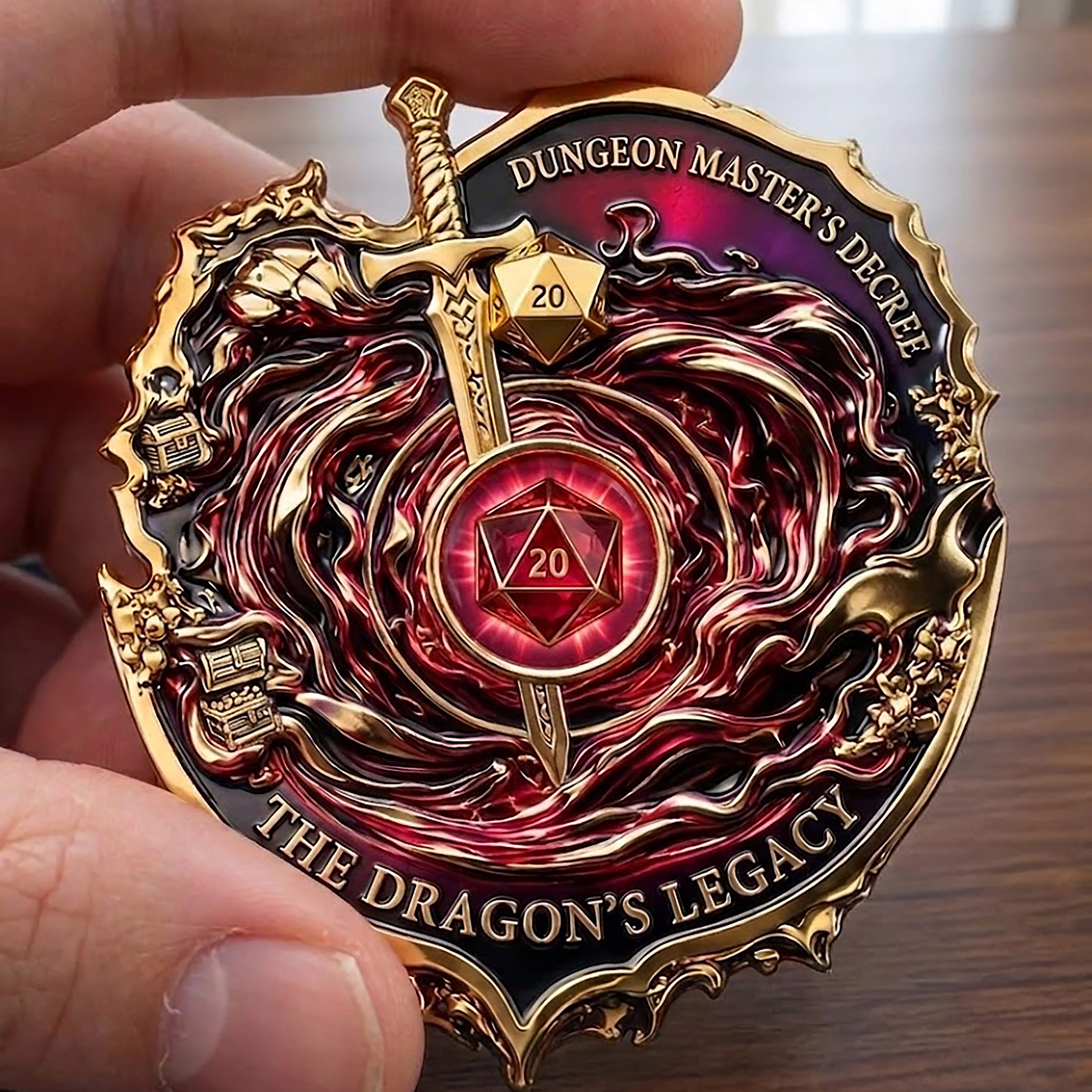 🐉 Forged in Dragonfire Legacy Badge – Natural 20 Edition 🎲