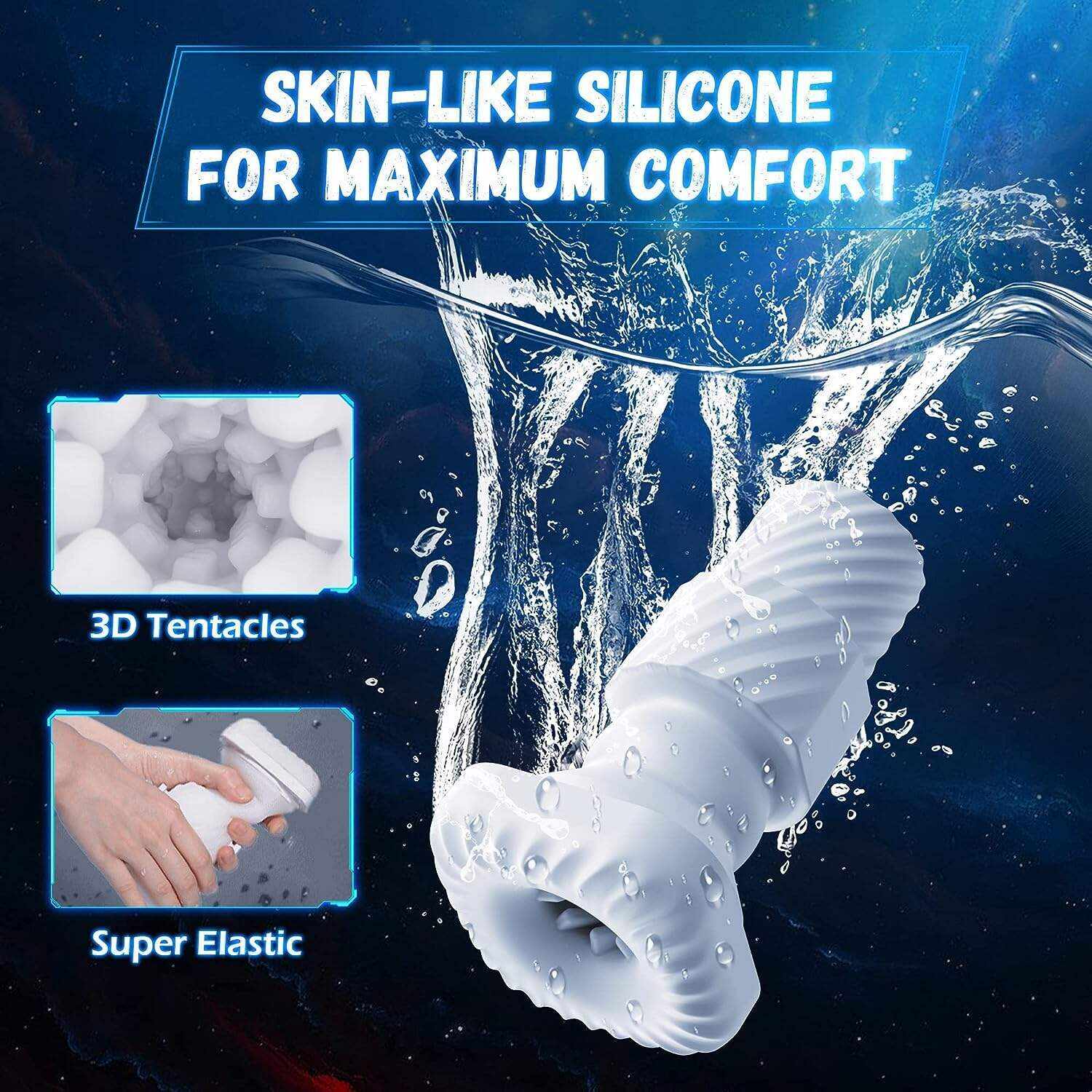 Automatic Male Masturbator, AMOVIBE Male Masturbators Cup with 10 Thrusting & Vibration Modes, Sex Toys for Men with Heating Function, Automatic Stroker with Phone Holder, Adult Sex Toys & Games