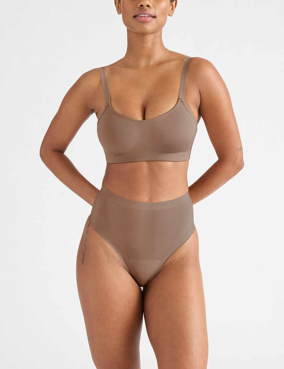 Light Leakproof No-Show High Rise Thong