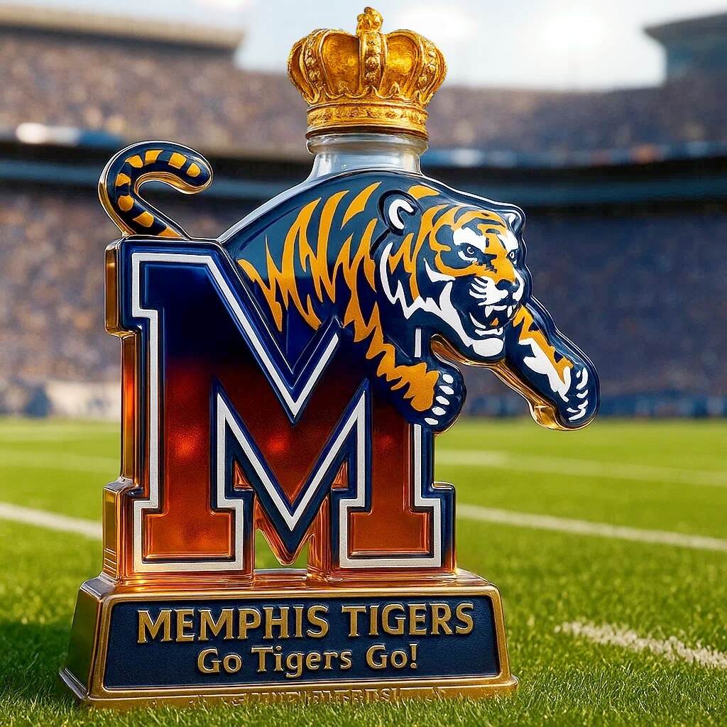 Memphis Tigers Limited Edition Whiskey Bottle