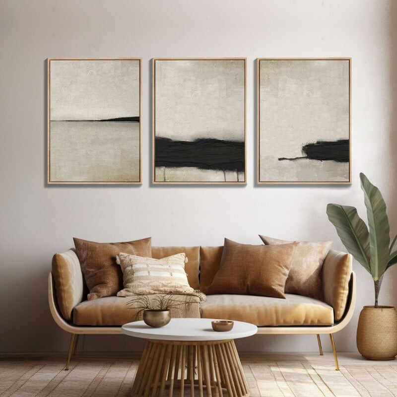 Neutral Elegance Abstract Canvas Wall Art