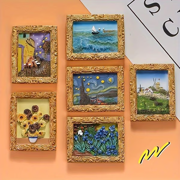 💖💖Van Gogh Inspired Fridge Magnet Set