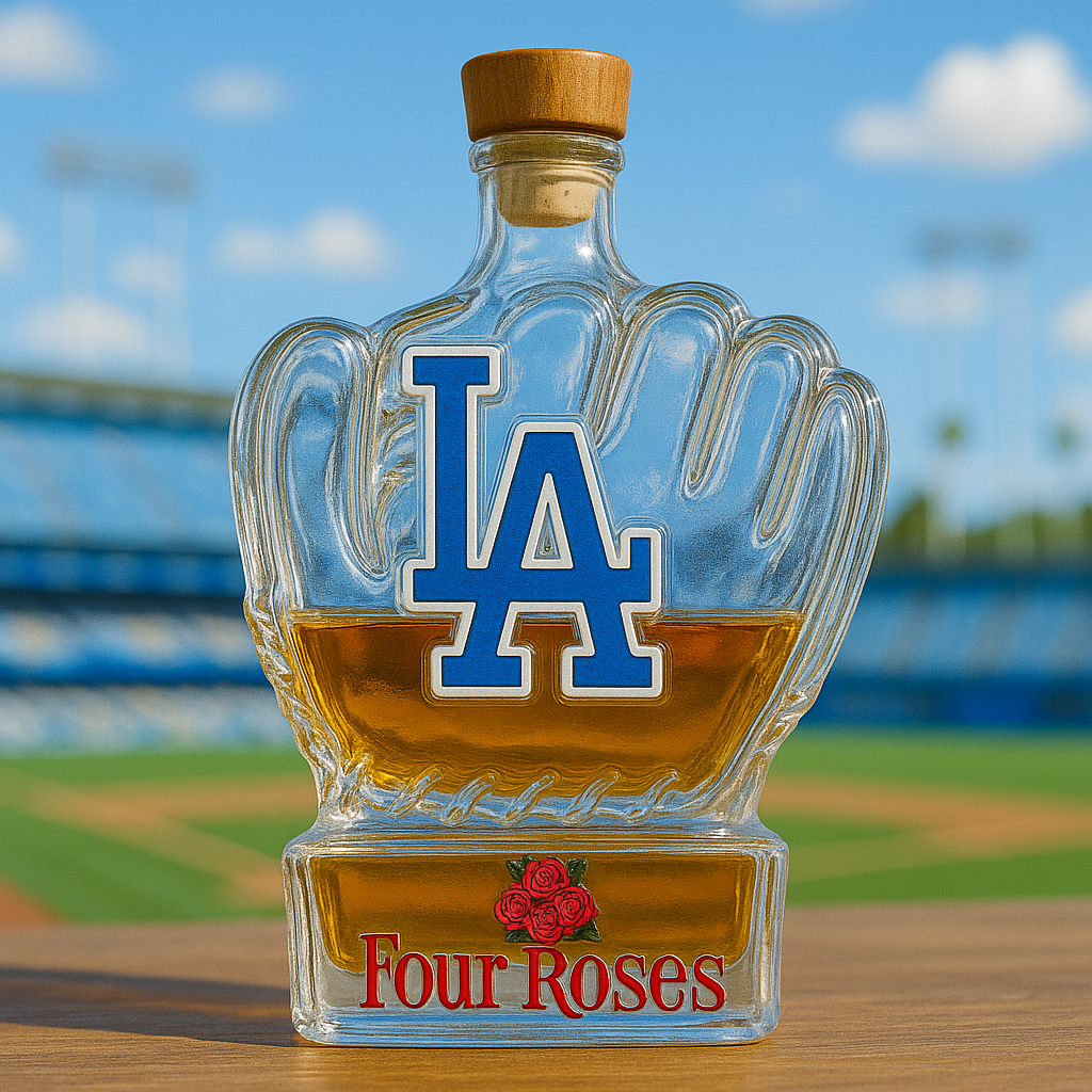 Dodgers Glove Whiskey Bottle
