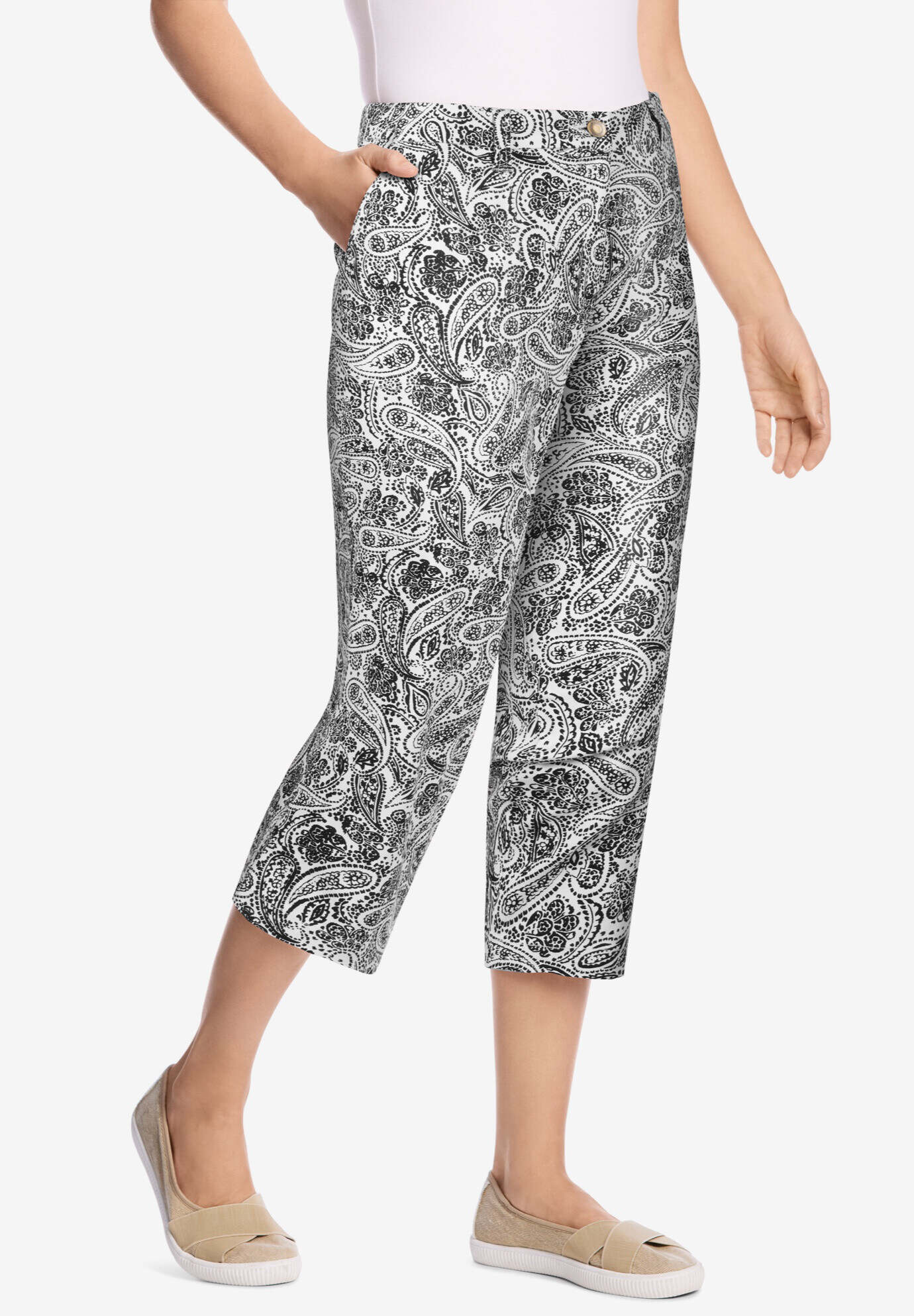 Freedom Waist Chino Capri