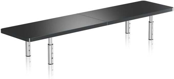 Computer Monitor Stand Riser,Monitor Riser for Laptop, Printer, Notebook and All Flat Screen TV Display with Vented Platform,3 Height Adjustable Laptop Riser,1 Pack,Black(MST003)