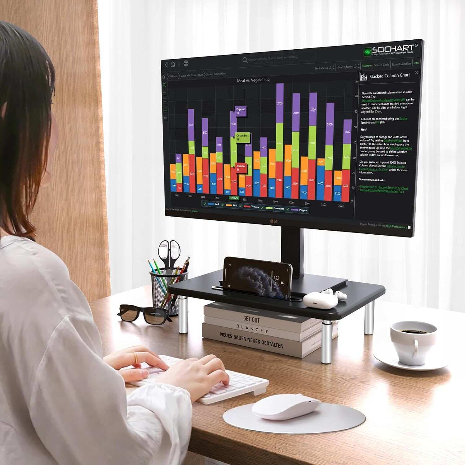 Computer Monitor Stand Riser,Monitor Riser for Laptop, Printer, Notebook and All Flat Screen TV Display with Vented Platform,3 Height Adjustable Laptop Riser,1 Pack,Black(MST003)