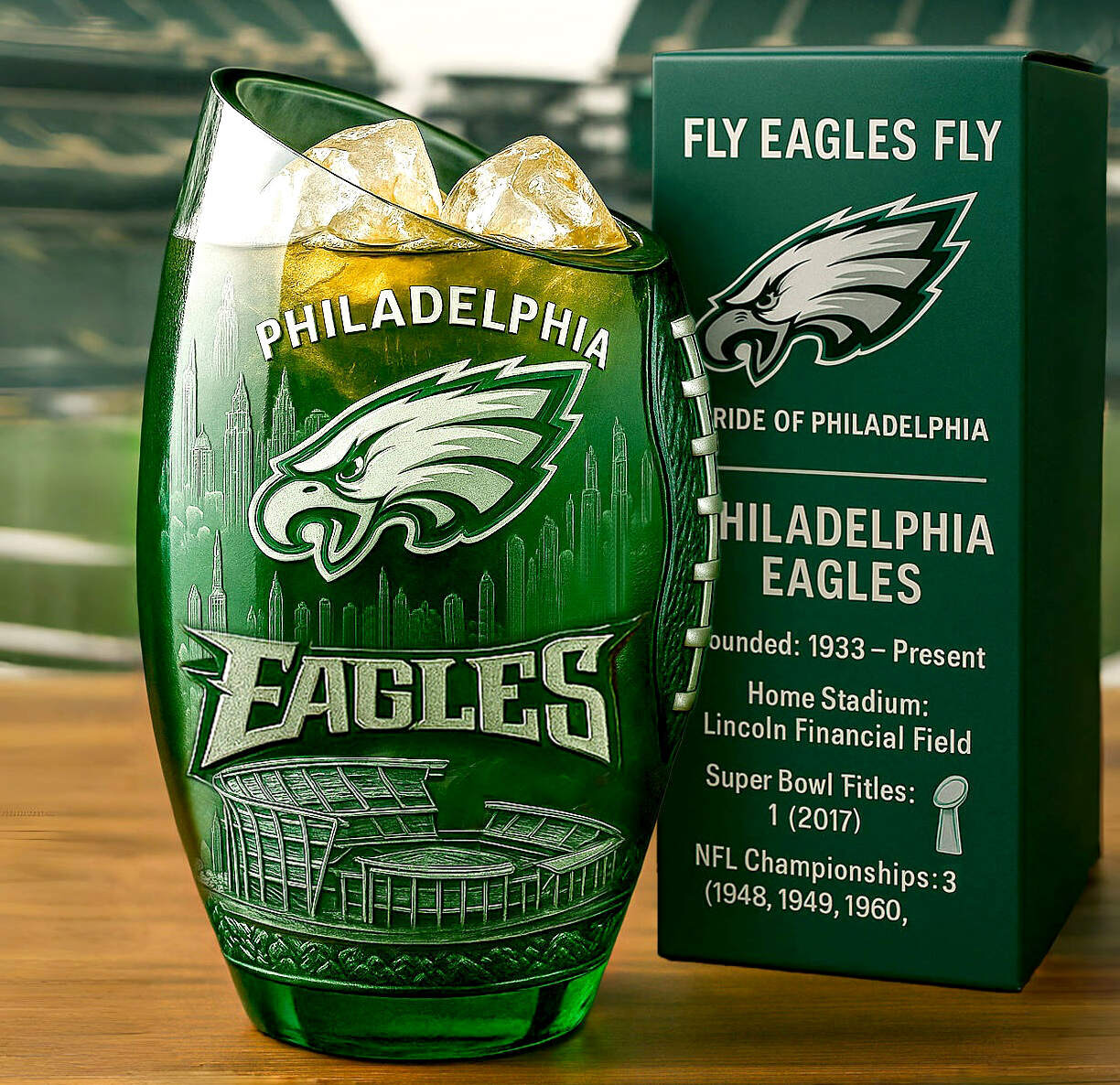 Eagles Football Whiskey Glass