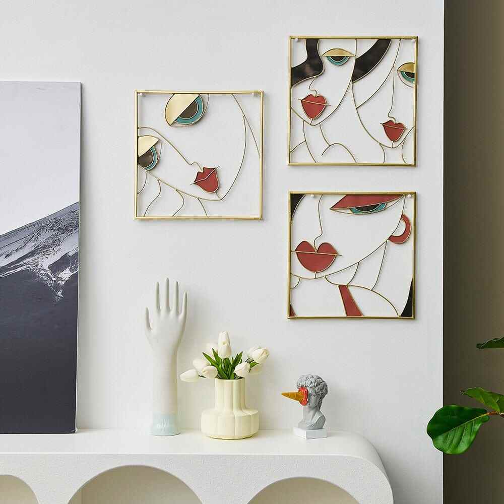 Female Face Macrame Art