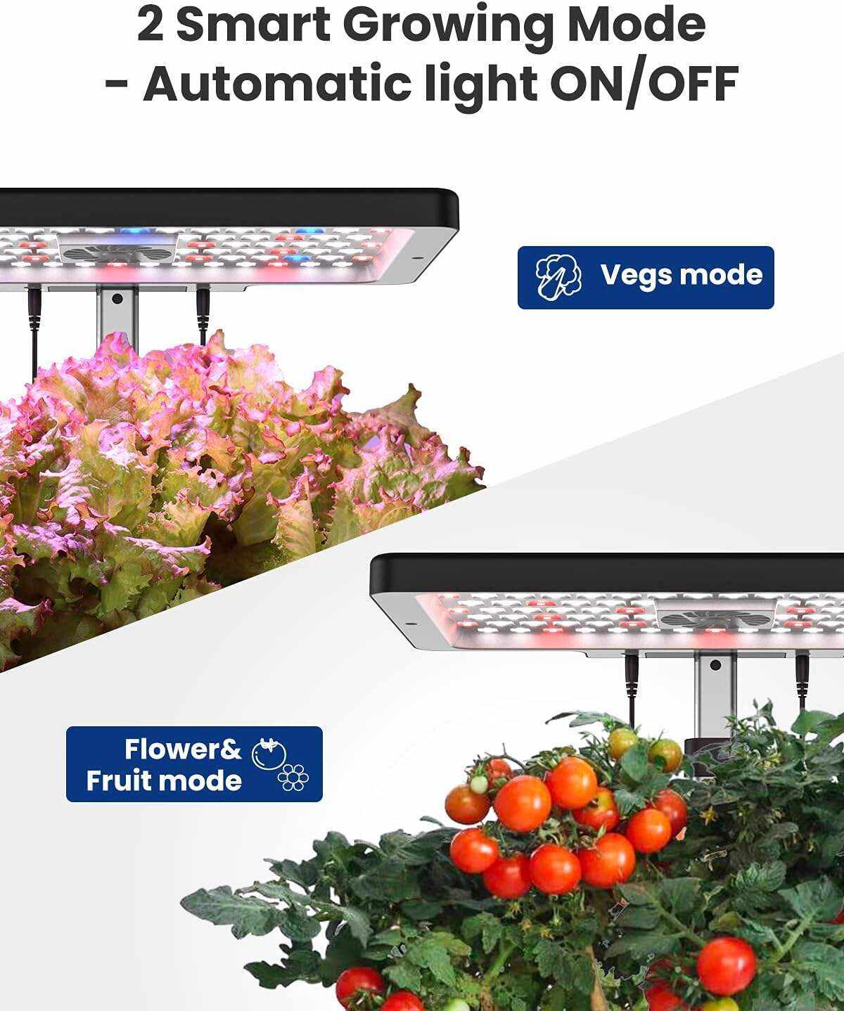 Hydroponics Growing System 12Pods, Indoor Garden with LED Grow Light