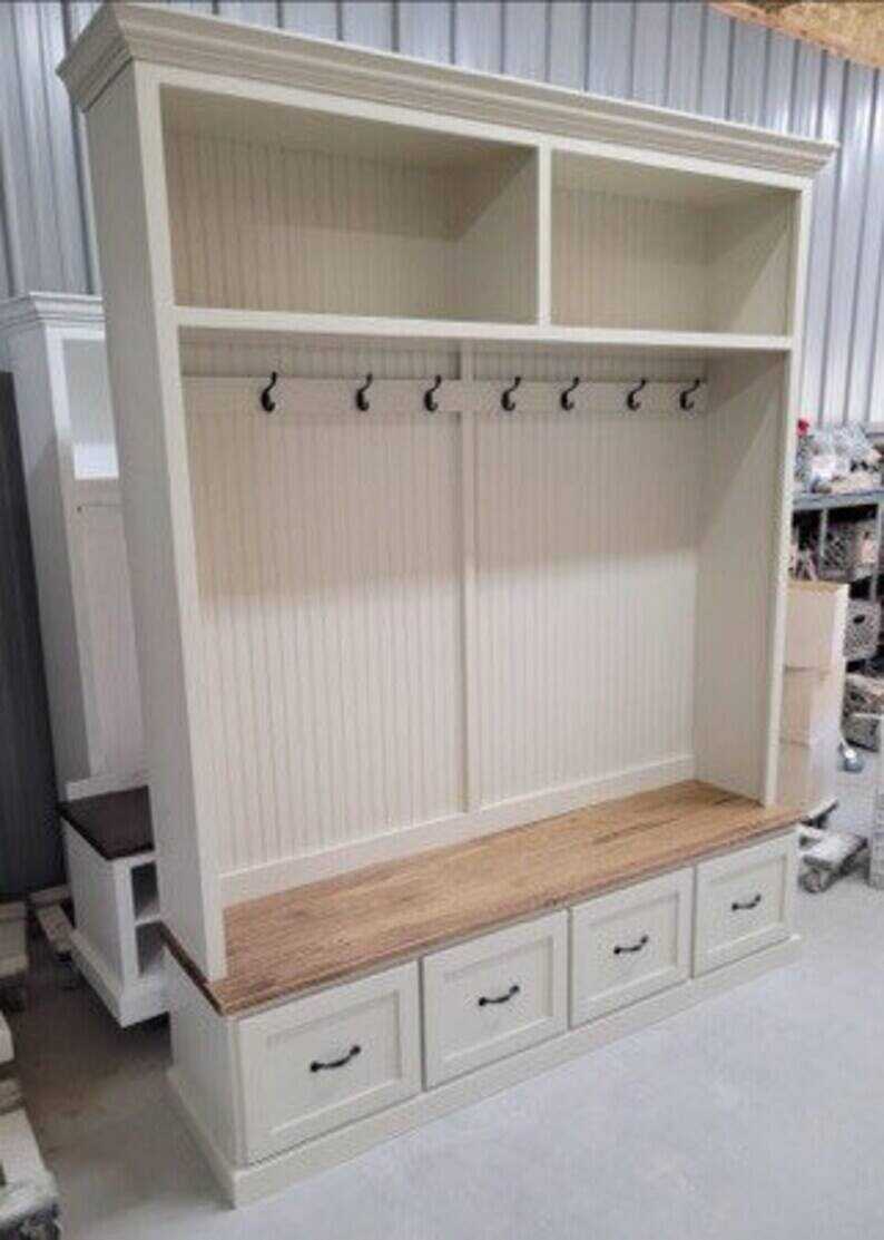 NASHVILLE 4-section Entryway bench hall tree