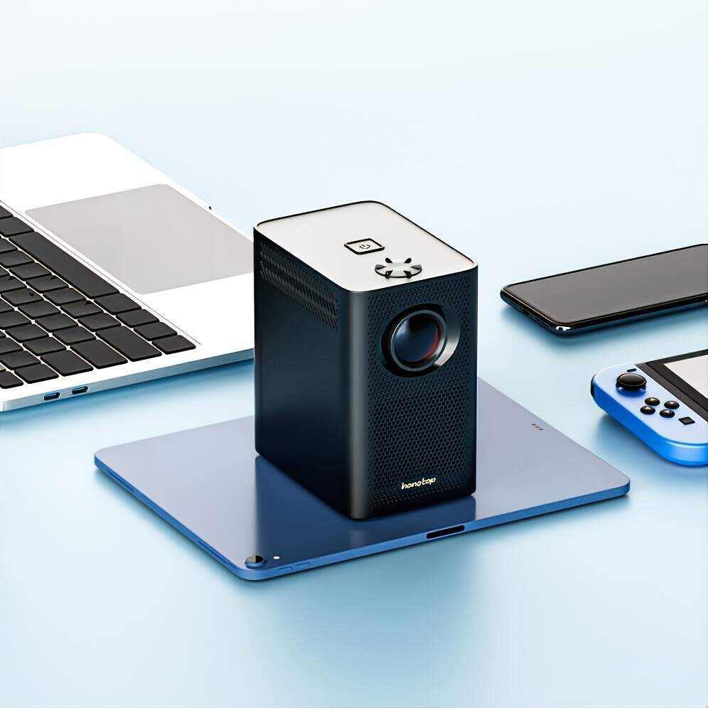 1pc Mini & Smart Portable Movie Projector With WiFi, Compatible With IOS/Android/HDMI/USB