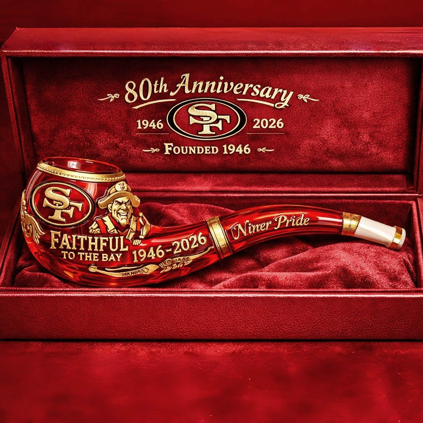 San Francisco 49ers 80th Anniversary Pipe