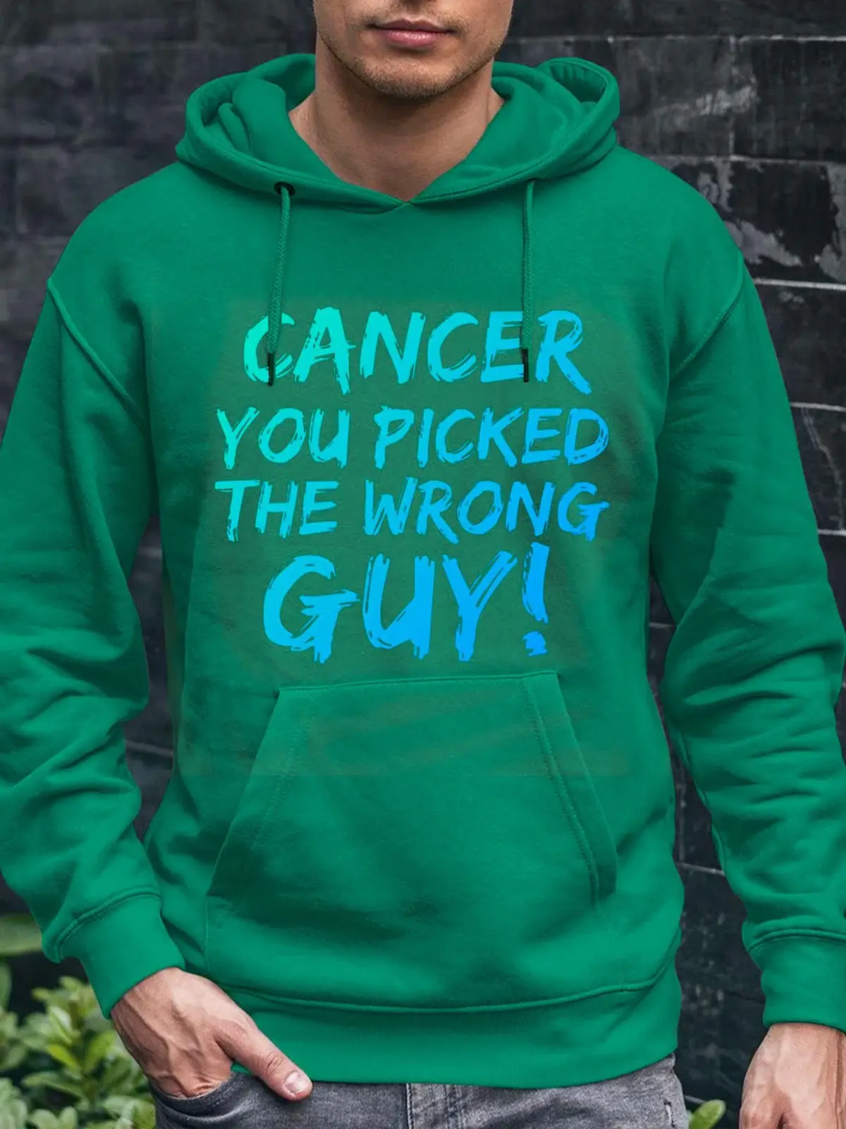 Funny Cancer You Picked The Wrong Guy Fighter Survivor Print Casual Sweatshirt