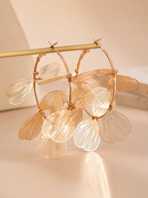 Floral Hydrangea Drop Earrings