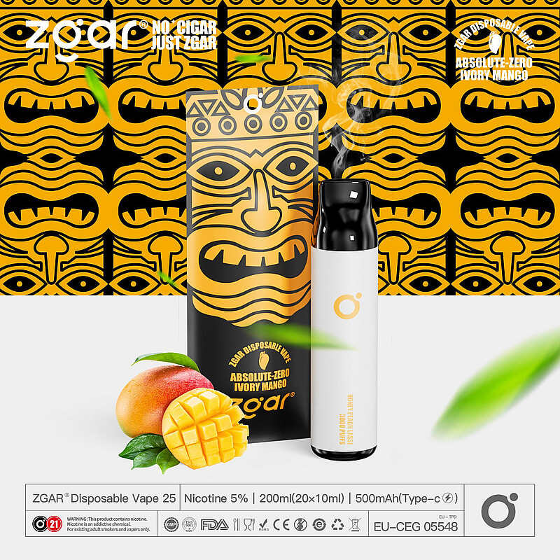 ZGAR ZG25 3000 Puffs  5% Nicotine Rechargeable Disposable Pod