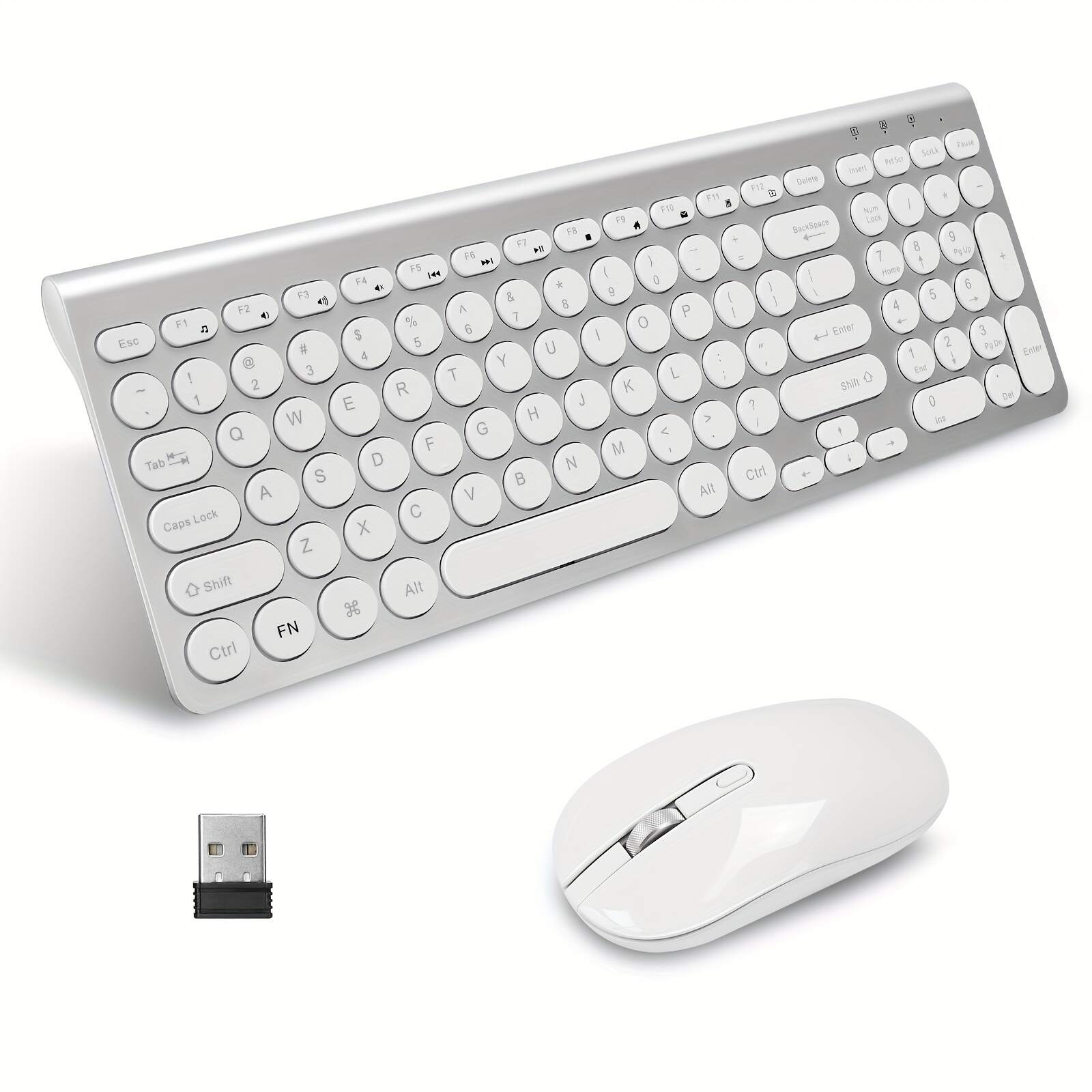 Wireless Keyboard & Mouse Combo, Wireless USB Mouse & Computer Keyboard Combo, Small & Silent, For Windows Laptops, Desktops, PCs