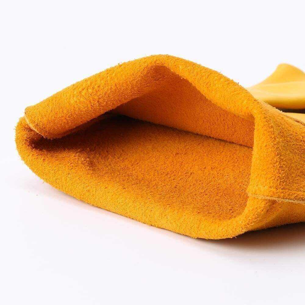 Durable Thick Cowhide Leather Work Garden Gloves