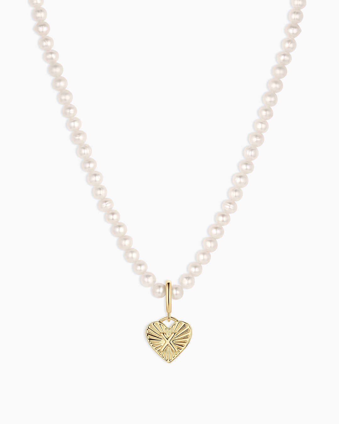 Vintage Heart Alphabet Charm Necklace