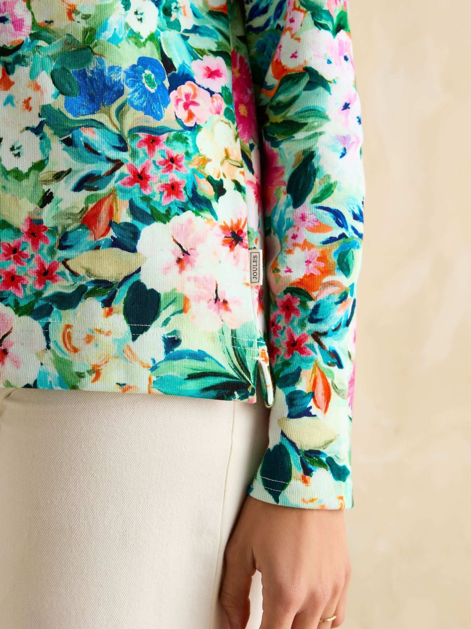 Harbour Multi Floral Boat Neck Printed Top