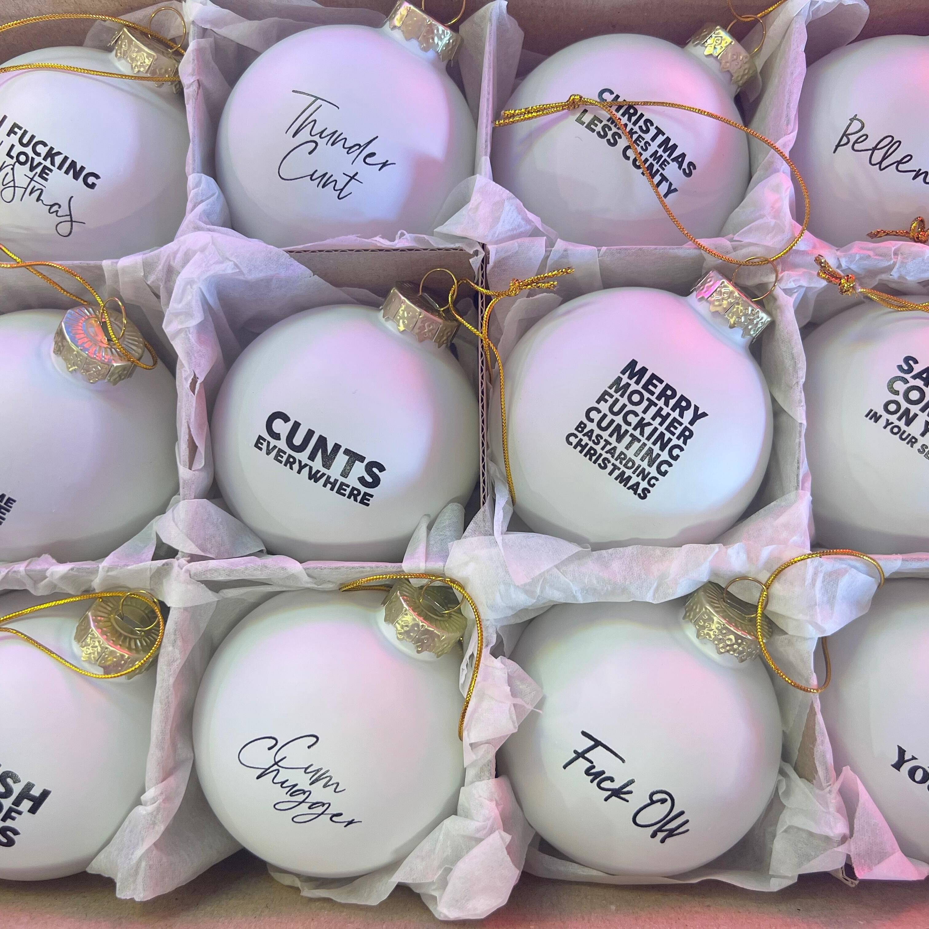 Swear Bauble Bundle | Funny Christmas Decorations | 2024 Christmas gift🎁