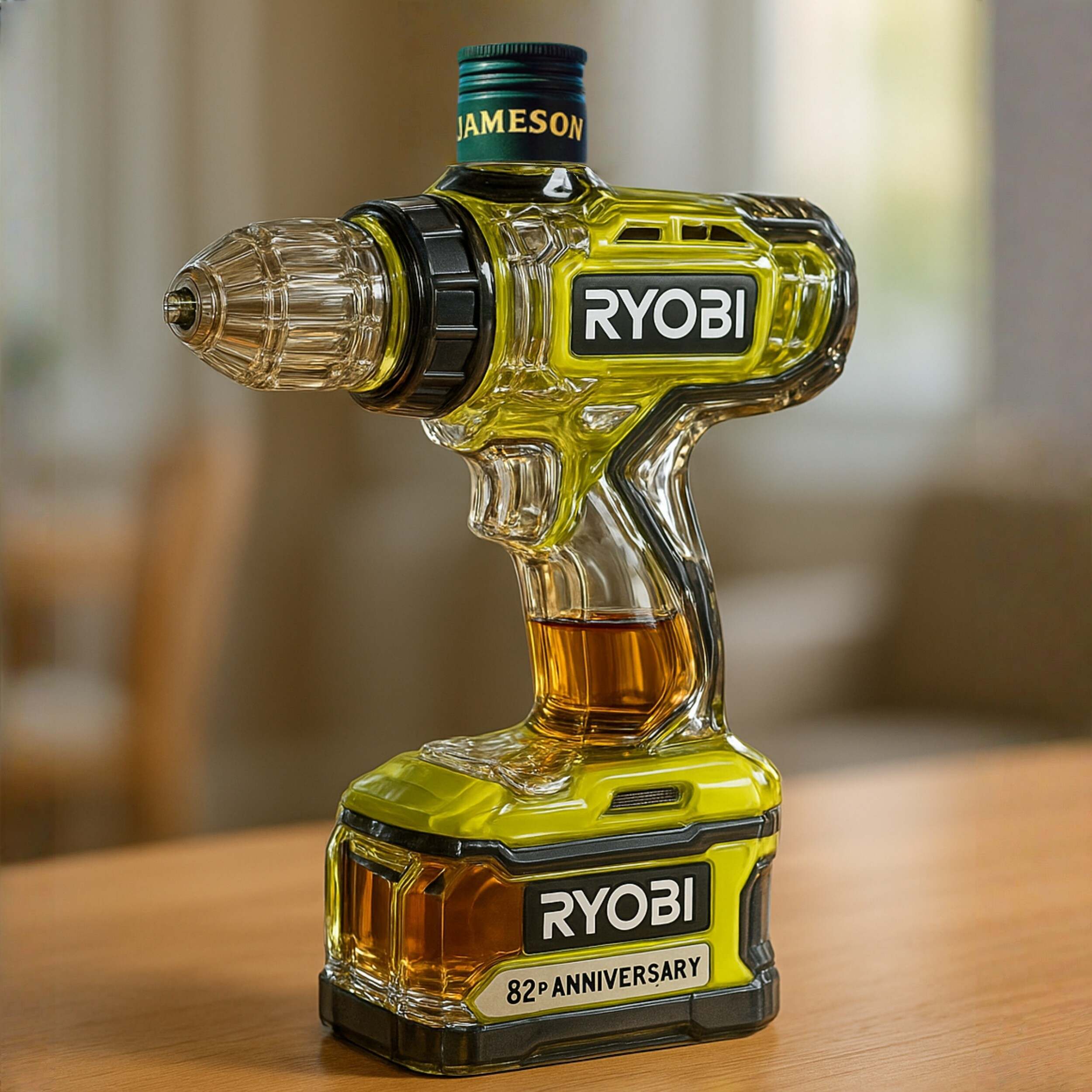 Ryobi Electric Drill 82nd Anniversary Whiskey Bottle