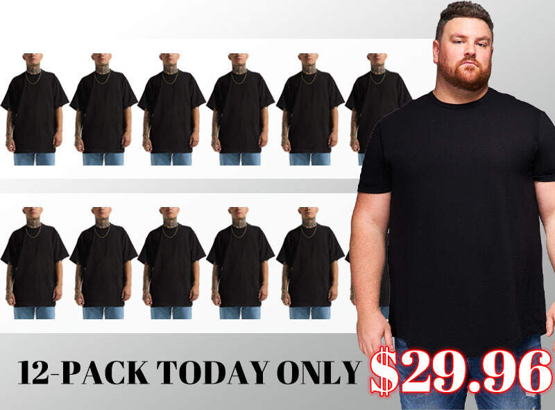 🔥Men's 7.5oz Max Heavyweight Short Sleeve Tee Regular (S to 5XLT)