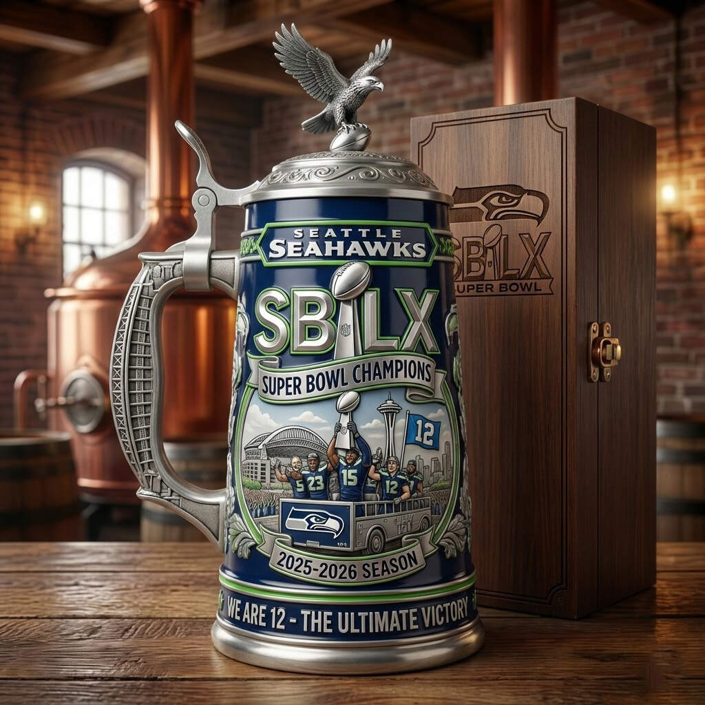 Seattle Seahawks Super Bowl LX Champions Stein 🏆🦅