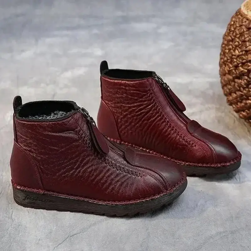 👢 Women's Winter Ankle Boots - Thermal Insulated & Water-Resistant with Side Zipper for Easy On/Off ❄️🛍️