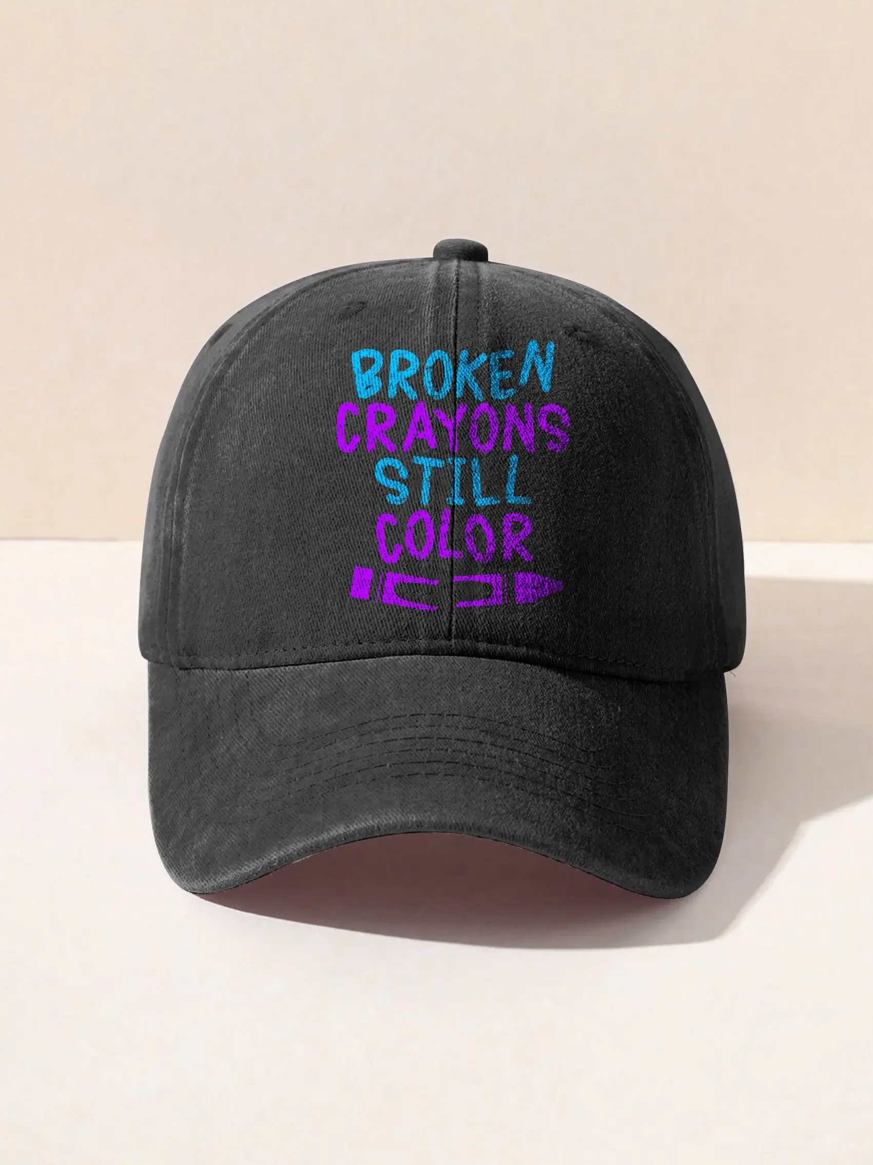 Broken Crayons Still Color Mental Health Awareness Encourage Print Casual Hats