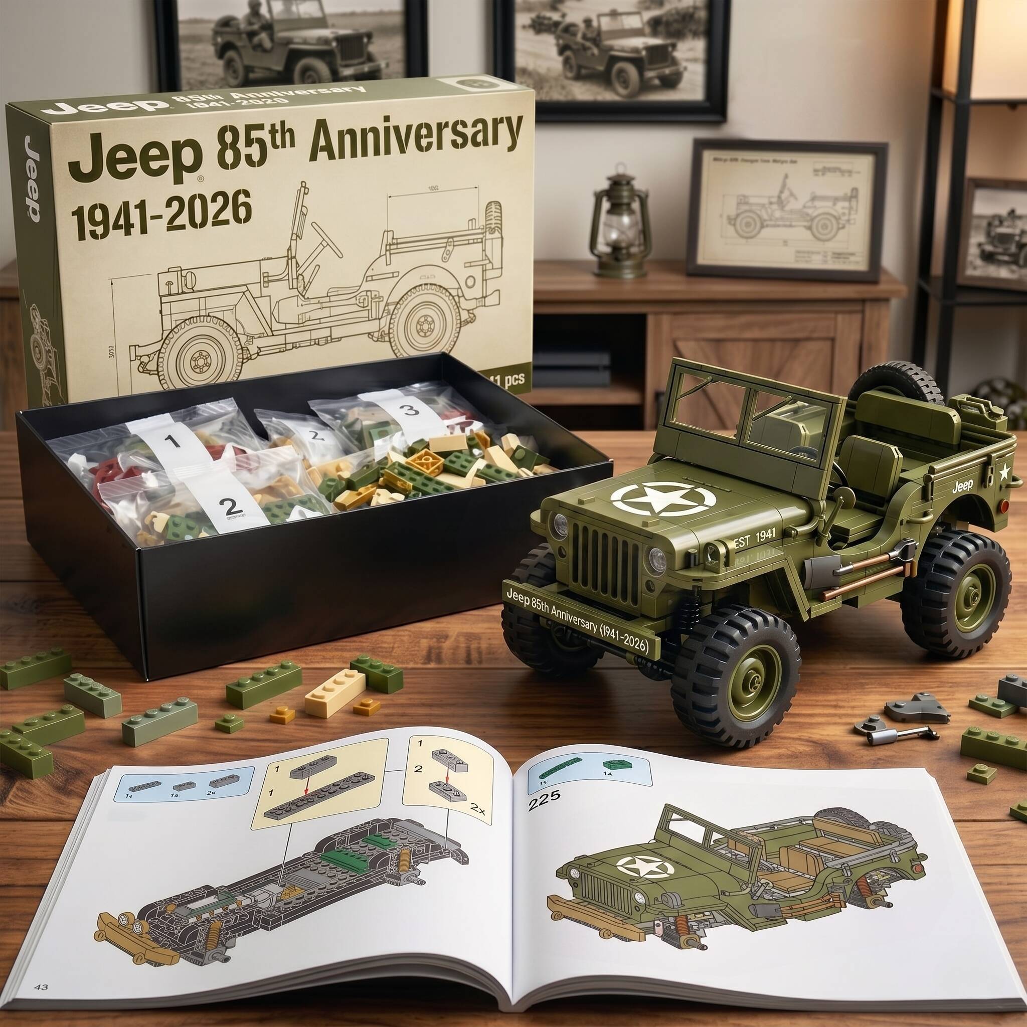 🎁Jeep 85th Anniversary: Build The Legend (1941 Pcs)！