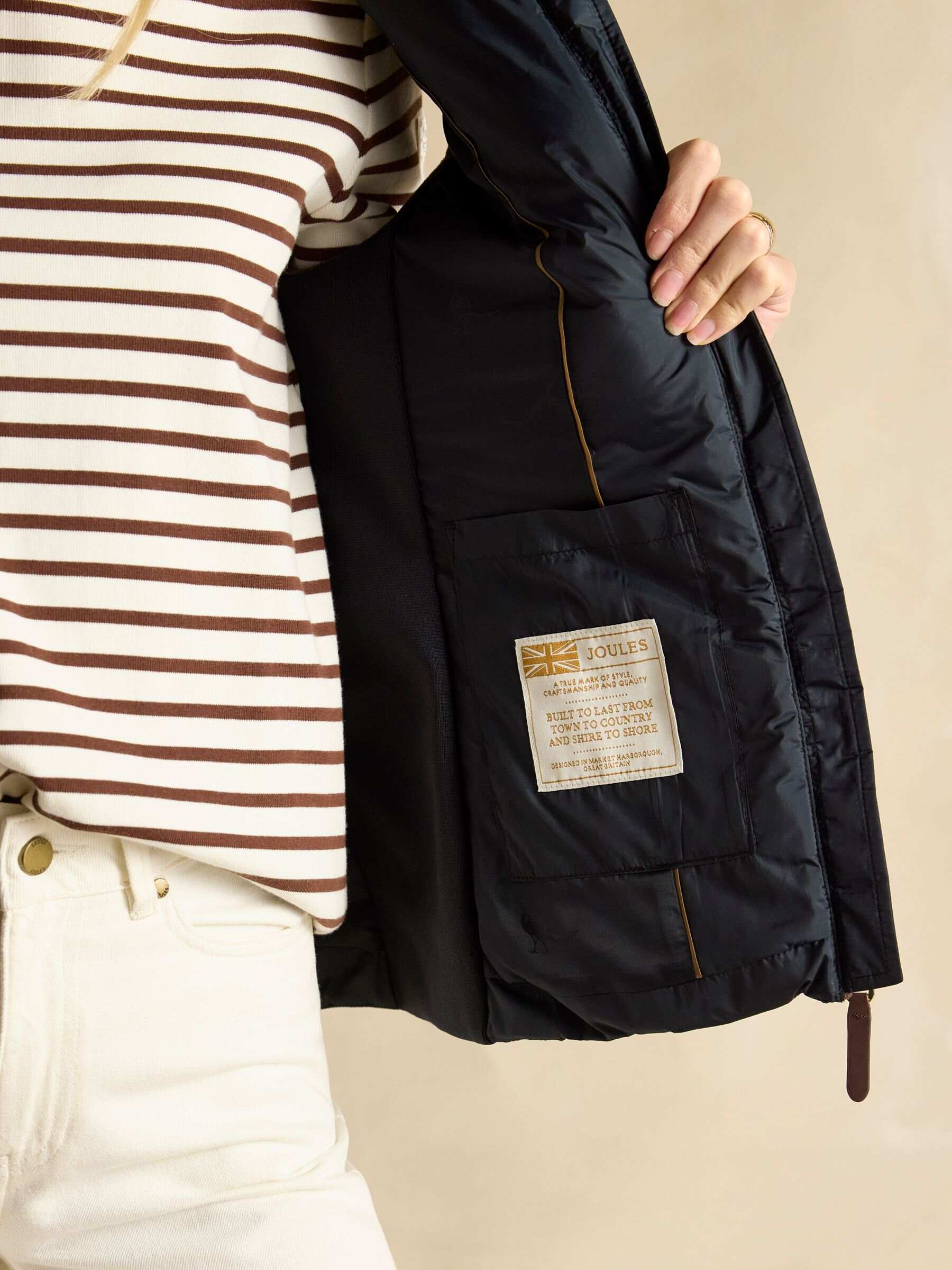 Official Bramham Navy Showerproof Diamond Quilted Gilet