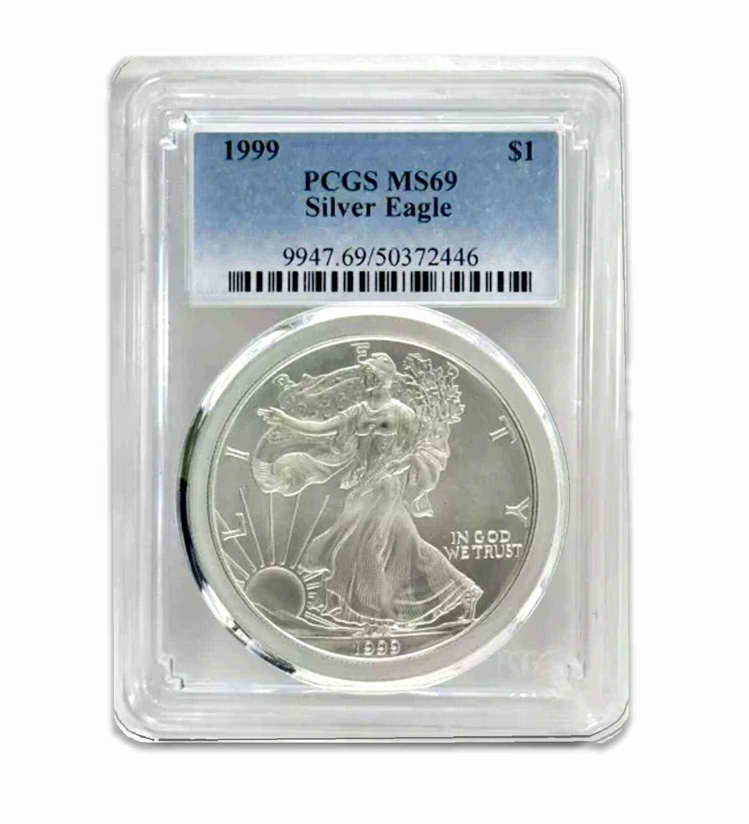1999 $1 American Silver Eagle MS69 PCGS