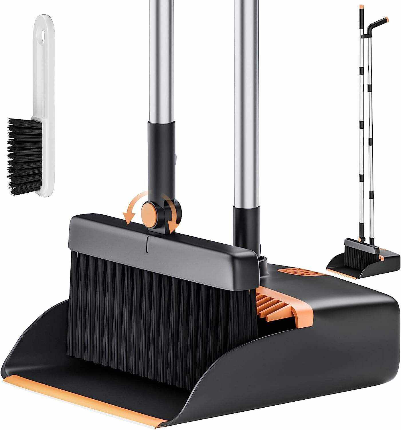 Broom and Dustpan Set, Cleaning Supplies Broom and Dustpan Set for Home, 48