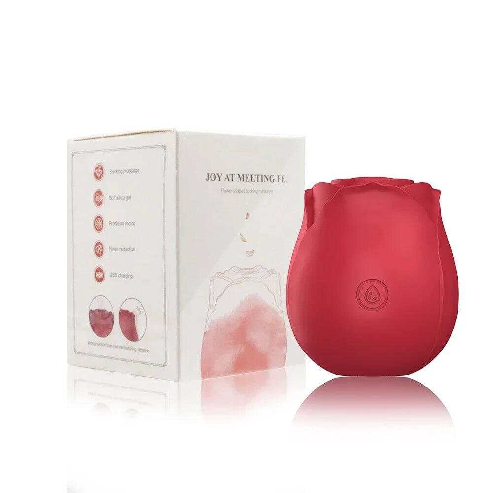 Rose Shape Vagina Sucking Vibrator: Intimate Nipple Sucker with Oral Licking and Clitoris Stimulation - Powerful Sex Toy for Women
