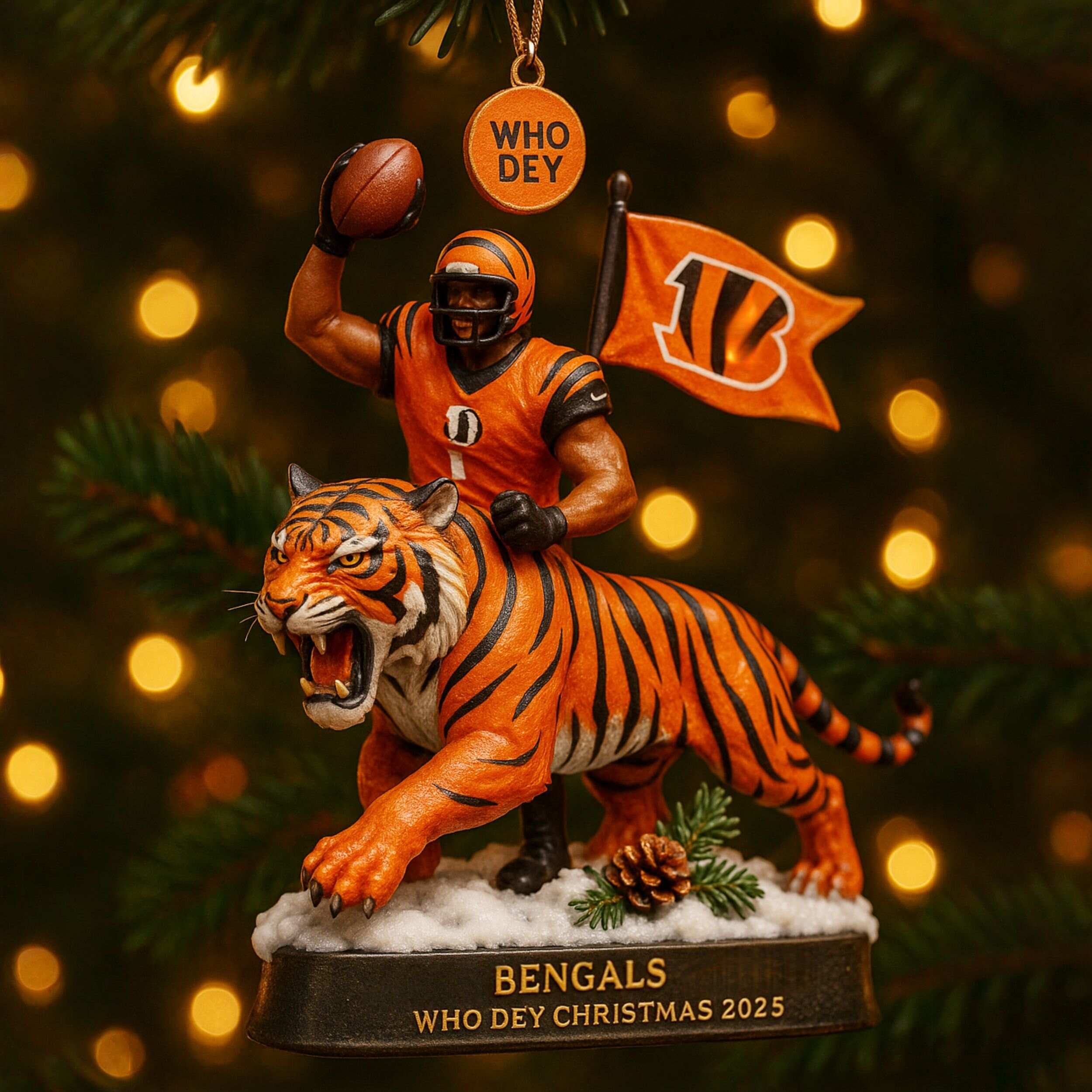 CIN Bengals Christmas Ornament