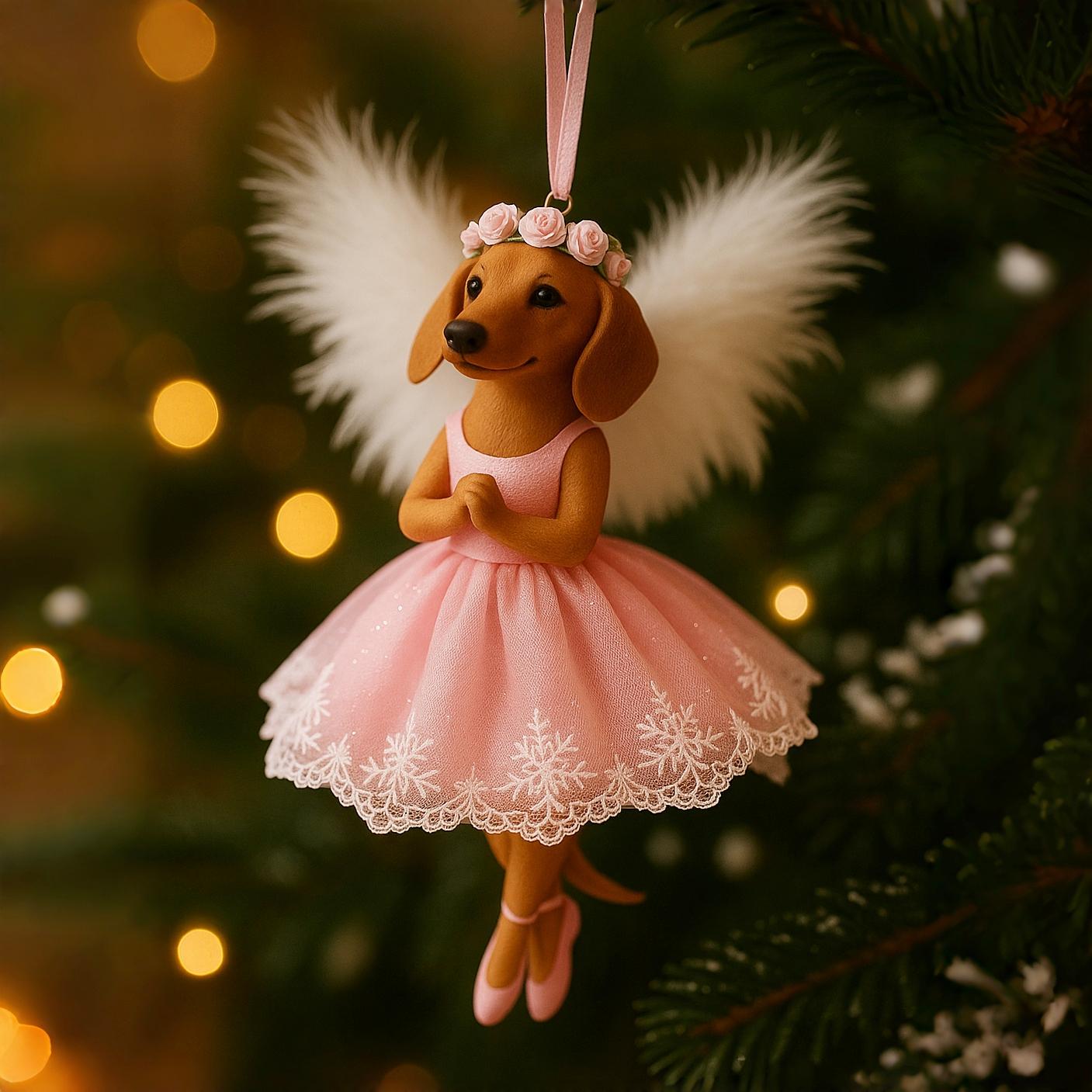 Dachshund Ballet Angel Ornament Collection