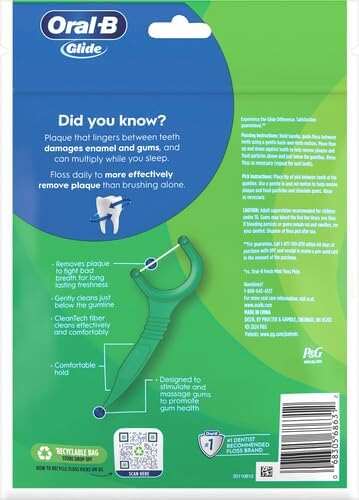 Oral-B Complete Glide Floss Picks, Scope Outlast, 75-ct