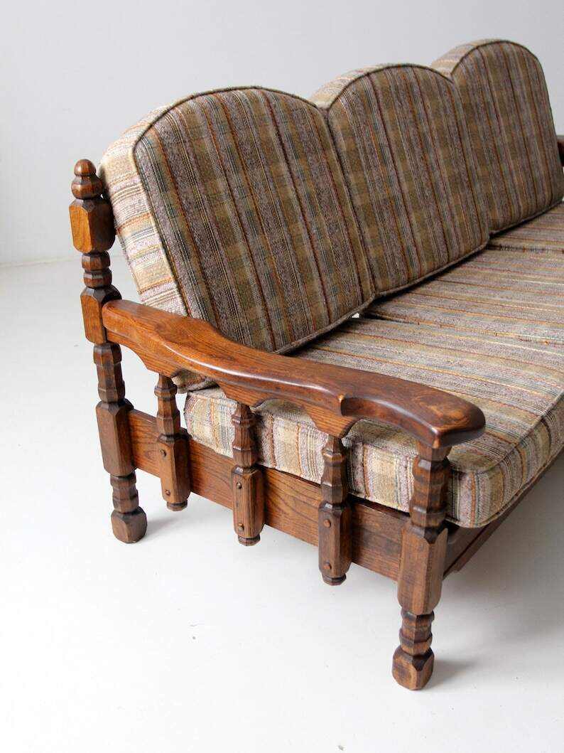vintage lodge style rustic couch