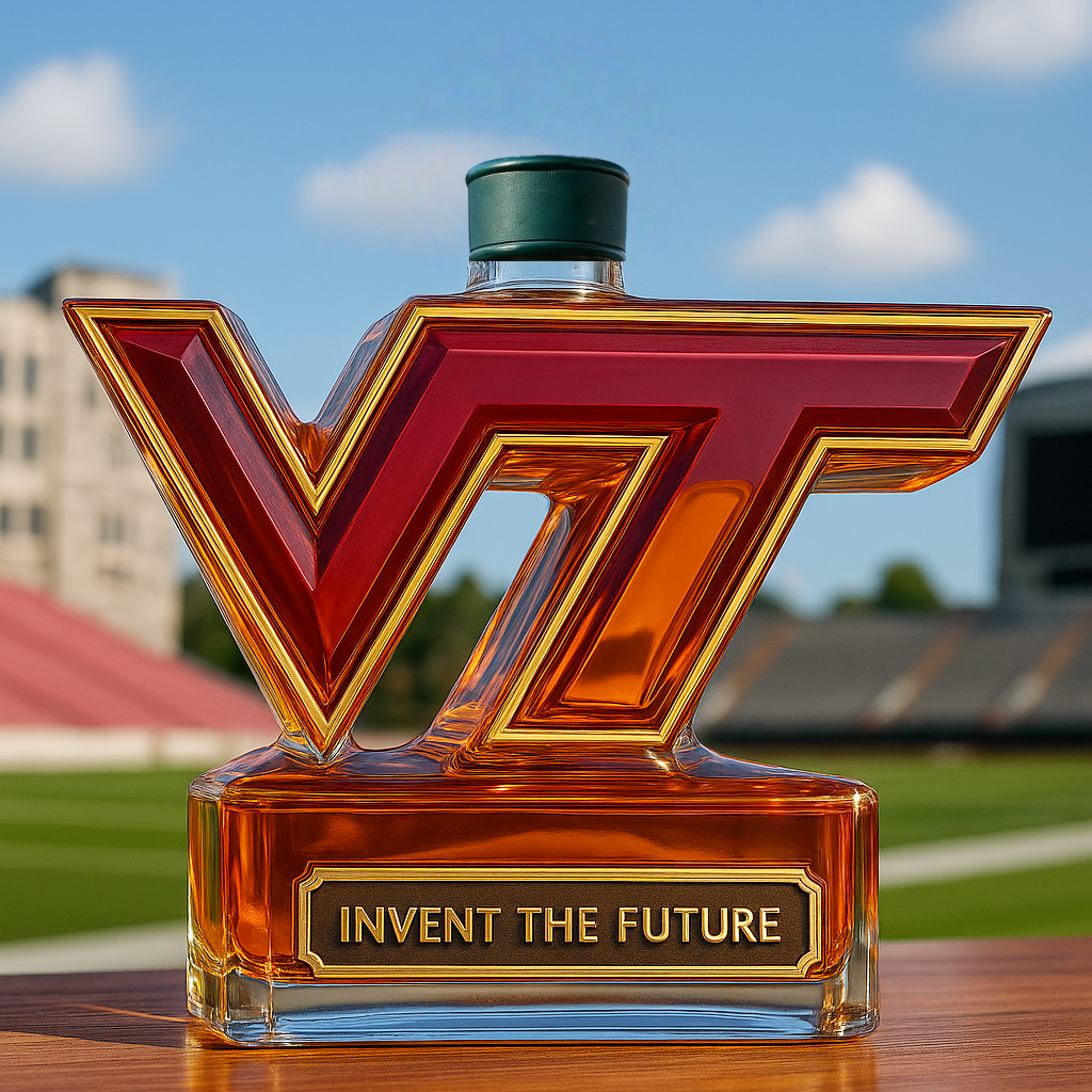 Virginia Tech Hokies Limited Edition Whiskey Bottle