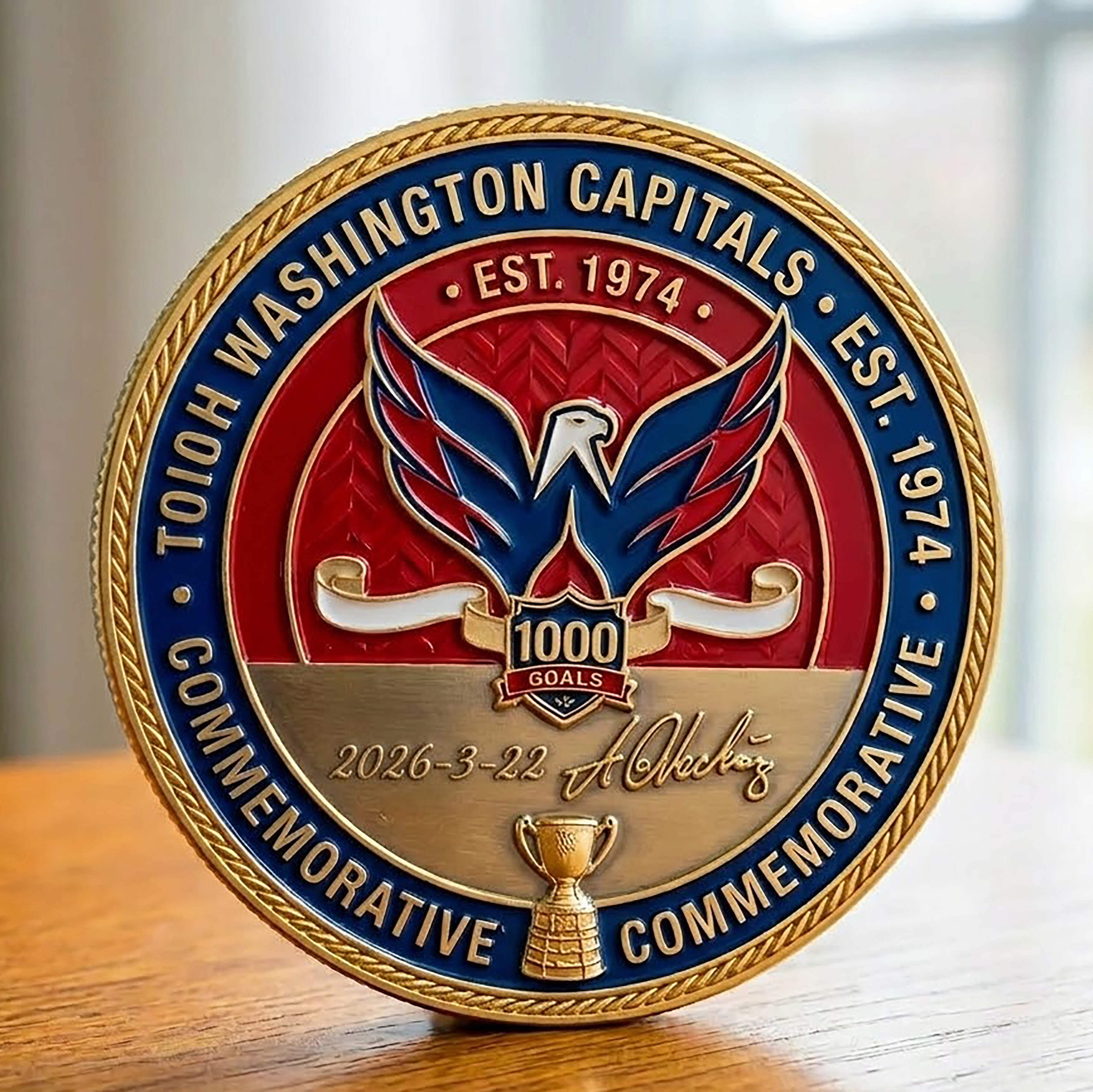 Alex Ovechkin 1000th Goal Commemorative Coin