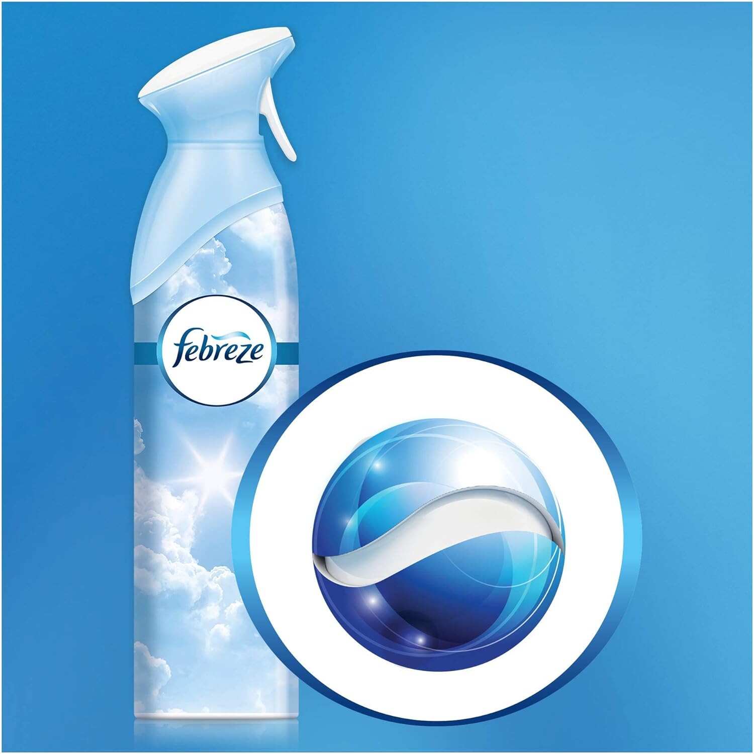 Febreze Air Freshener Spray, Linen & Sky, Odor Eliminator for Strong Odors, 8.8 Oz (2 Count)