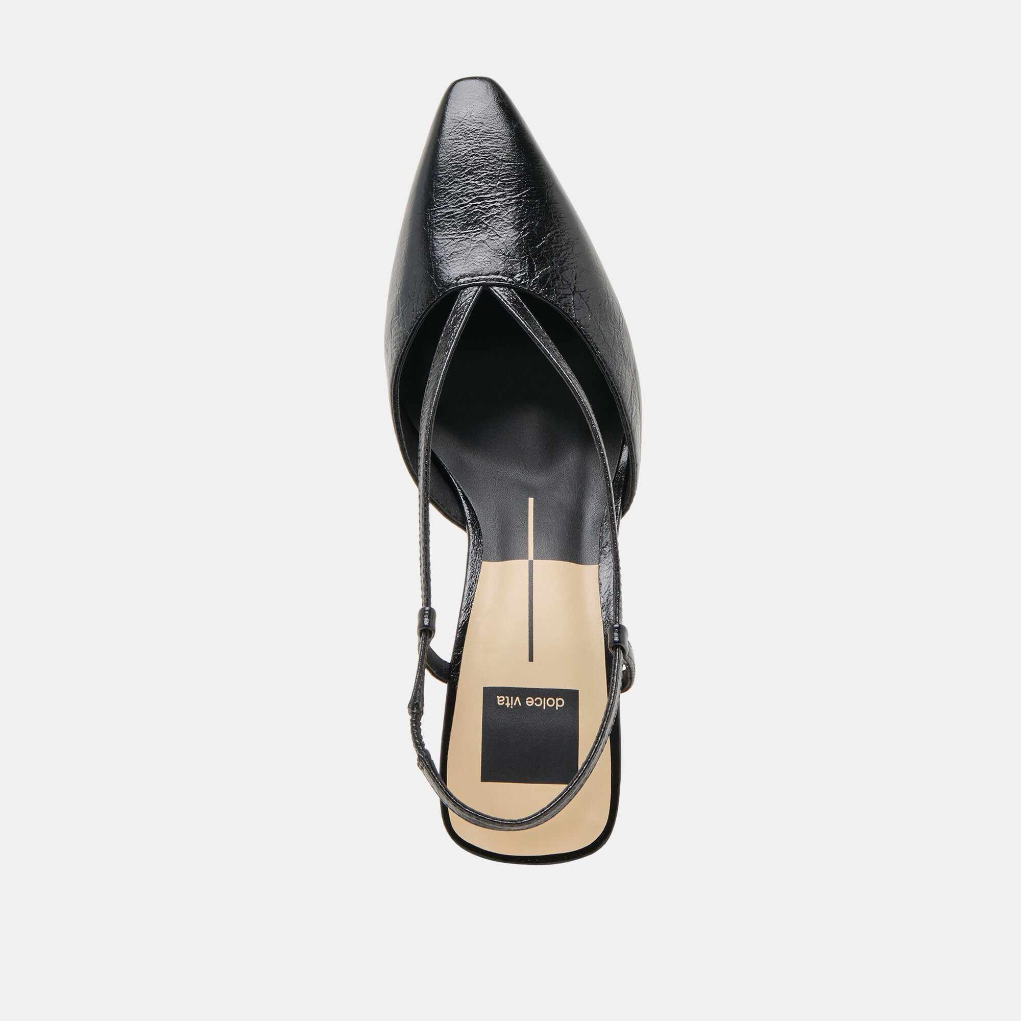 GINAY HEELS  BLACK LEATHER