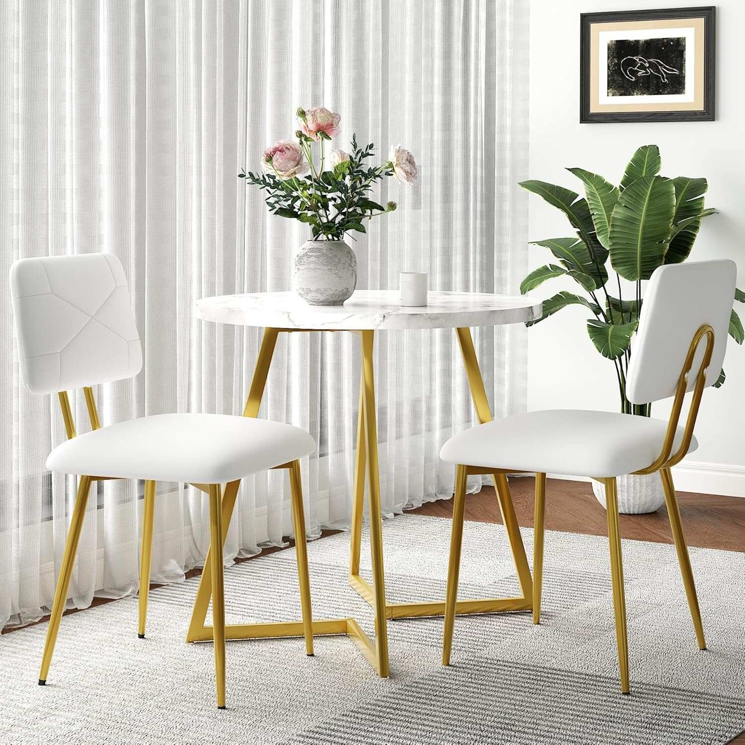 VECELO Dining Chairs Set of 2