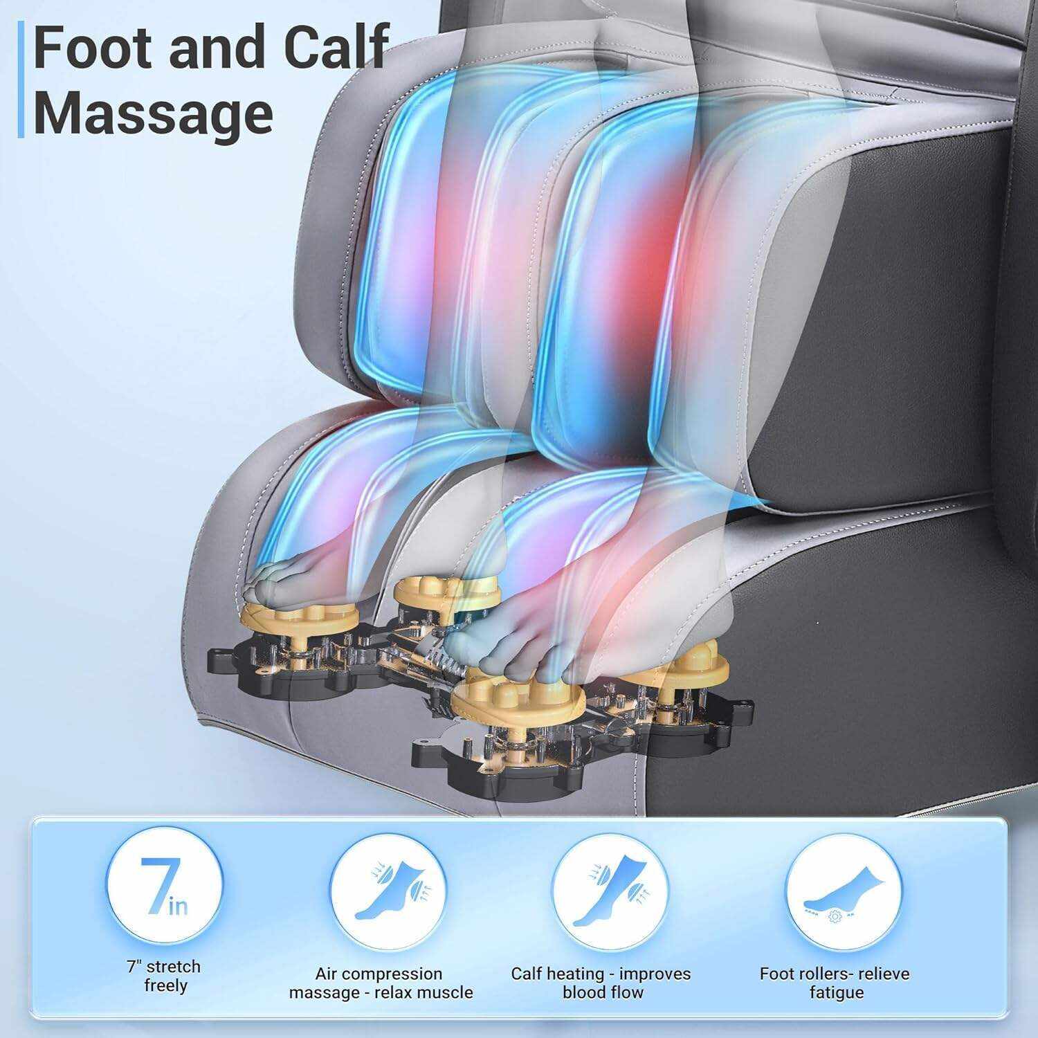 Mazzup Full Body Zero Gravity Shiatsu Massage Chair with Fully Assembled, LCD Screen, Shortcut Keys, USB Charging Port, Heat, Ideal Gift for Loved Ones, Parents, Balck