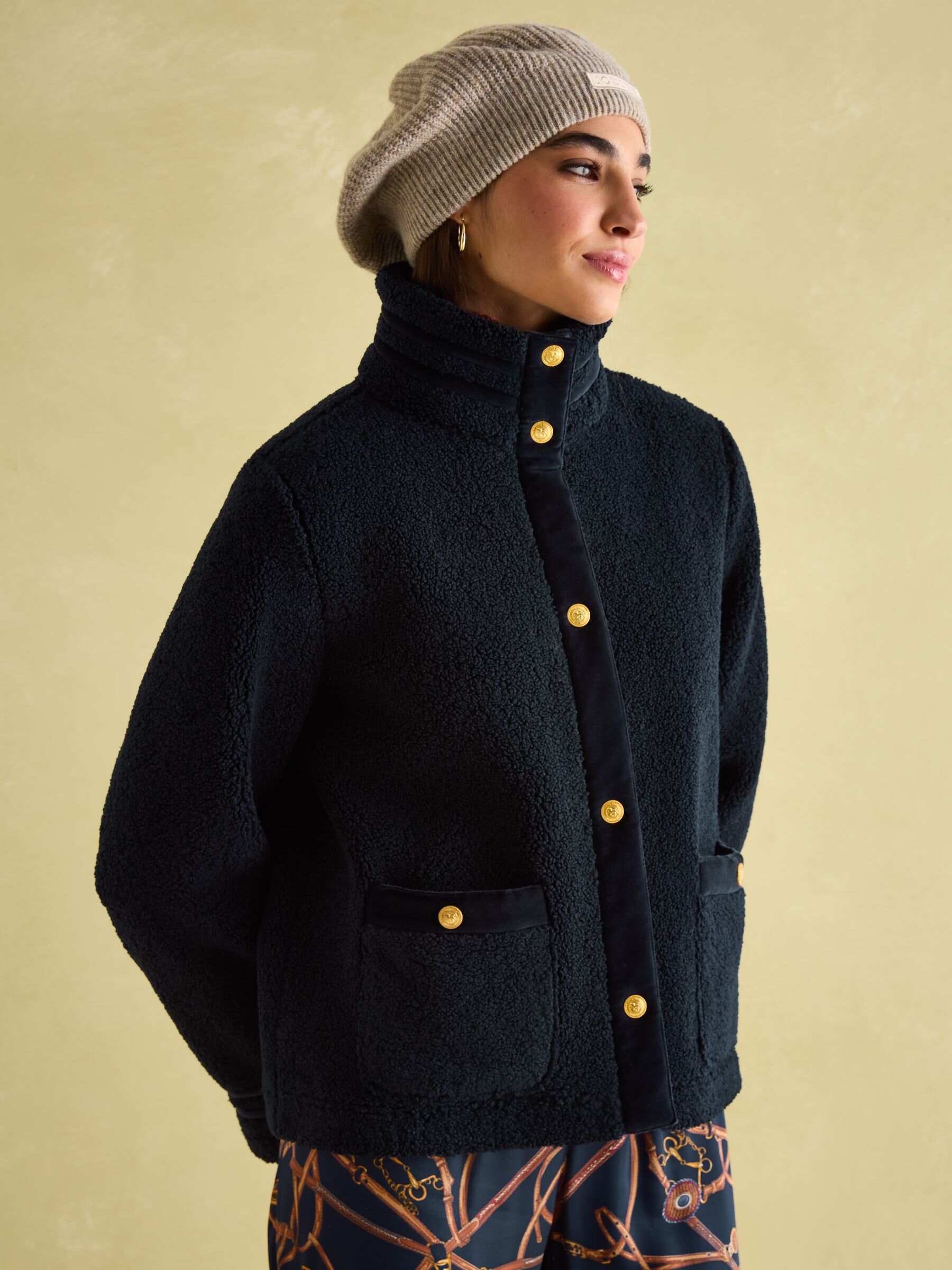 Fleur Red Fleece Jacket