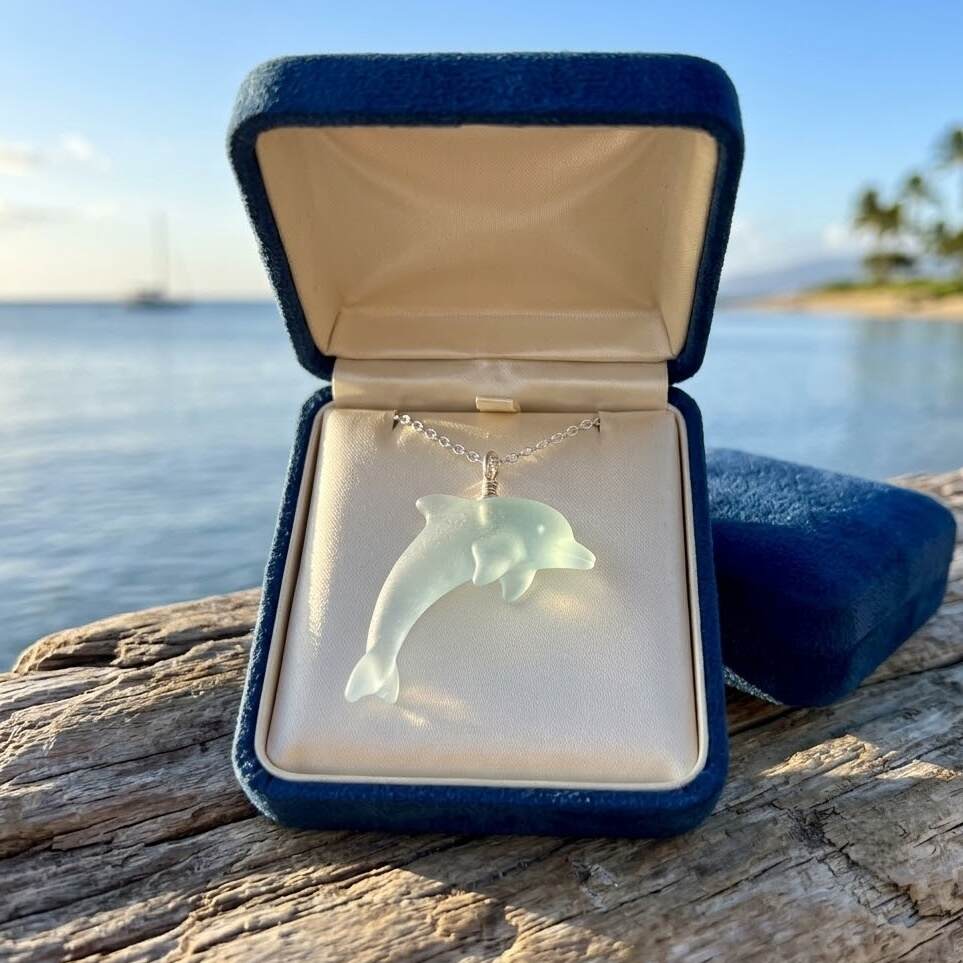 Sea Glass Dolphin Necklace